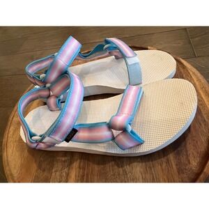 Teva‎ Original Universal Sandals Pastel Pink Blue Women's 9